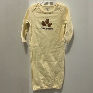 Cool Beans 100% Organic Cotton baby gown 0-6 months NWOT Touched By Nature